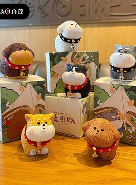 毛流感萌粒狗树脂小摆件女创意精致狗狗解压家居桌面装饰礼物礼品