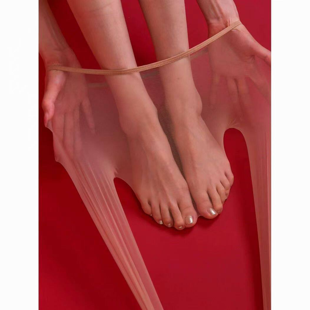 0.8CM极窄边无缝丝袜360度高腰无痕天鹅绒美腿连裤袜0D超薄大码