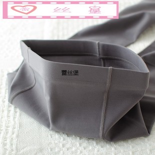 春秋季加绒薄款光面打底裤外穿女显瘦腿丝袜锦纶连裤袜子灰色踩脚