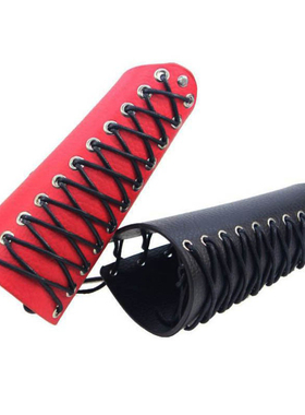 中世纪男士皮革护臂腊绳护腕cosplay绑带手链 射箭护臂护手护具