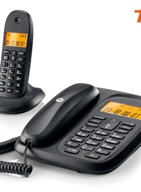 摩托罗拉cl101c 数字无绳电话机 办公子母机 家用无线座机 一拖一