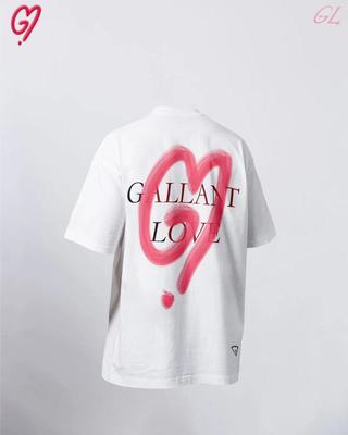 GL夏季纯棉 美式高克重 爱心唇印短袖 Gallant Love 勇敢爱