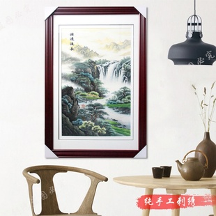 手工刺绣 送领导礼 源远流长 新品 山水风景画 老外礼物 汉绣 壁画