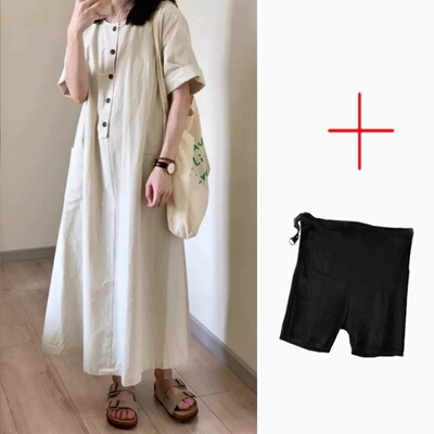 高级感孕妇装女夏季大码裙可哺乳裙子舒适透气夏装洋气孕期连衣裙 — 3