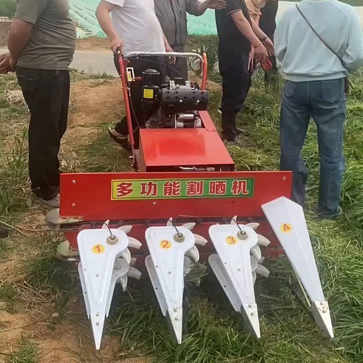 家用手扶割晒机玉米秸秆