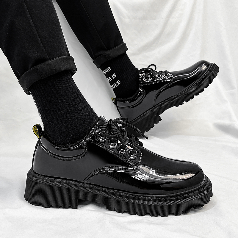 皮鞋男高级感加绒保暖棉鞋冬季英伦商务休闲男士运动增高工作潮鞋