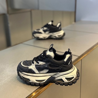 欧洲站男鞋2025秋季新款潮牌高级感厚底休闲运动增高老爹百搭潮鞋