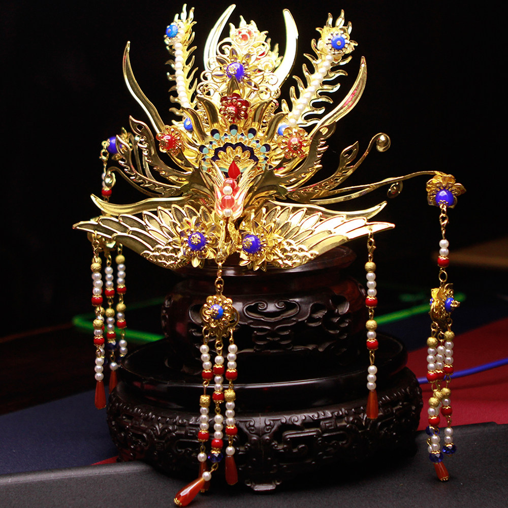 明治大凤冠 古装饰品古风贵妃头冠华丽宫廷头饰苏州原创设计
