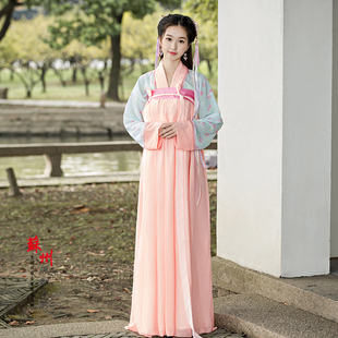 影楼古装齐胸襦裙汉服演出服装唐朝宫女武媚娘古装古代侍女丫鬟服