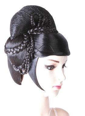 古装整顶假发套送鬓角李玉刚全头套演出反串假发唐朝贵妃小姐头套