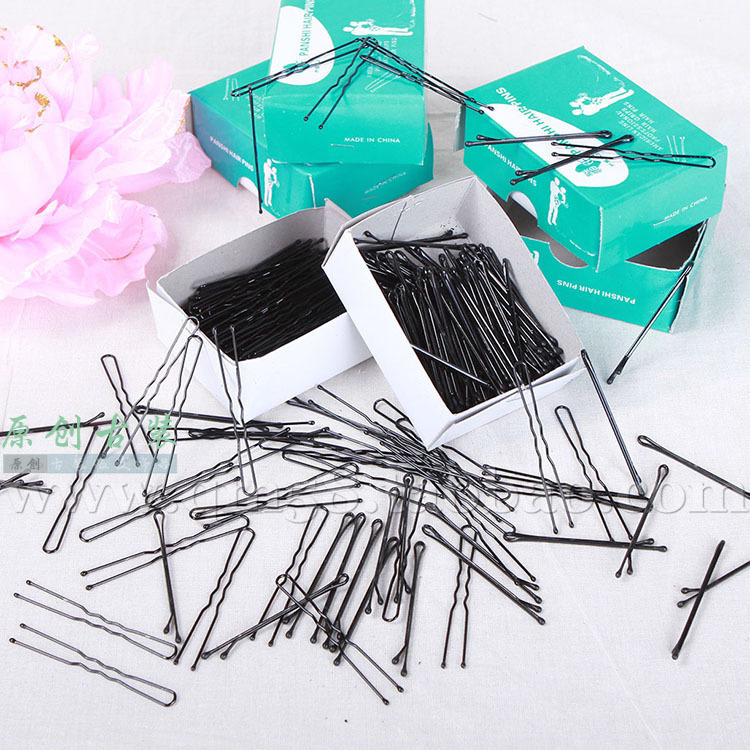 化妆造型固定黑色一字夹发夹