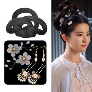 全套刘亦菲陈好好同款古装假发包唐风影视剧日常造型汉服古风饰品