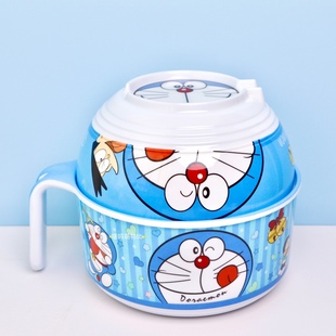 叮当仿瓷泡面碗带盖好看 学生宿舍食堂打饭专用上班族大容量饭碗