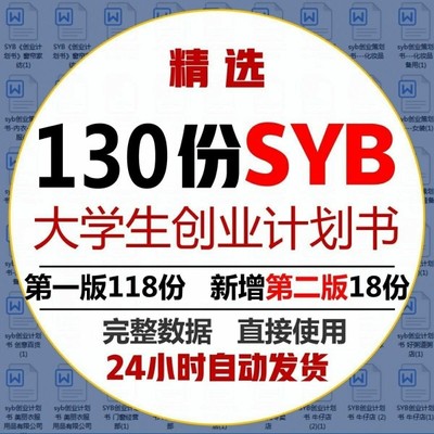 大学生syb创新创业计划书比赛新版BP项目大赛路演PPT作业word范文