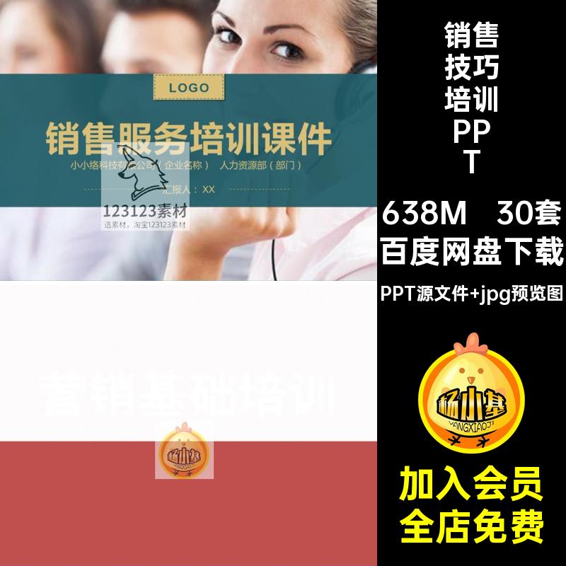30套销售技巧培训PPT人员课件心态企业成品话销售能力培训术模板