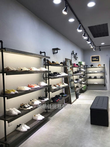 复古鞋店鞋架鞋店展示架实木架鞋店陈列架多层落地鞋架上墙鞋货架 - 封面