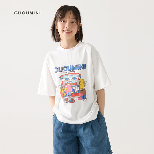 gugumini童装2026夏季短袖T恤