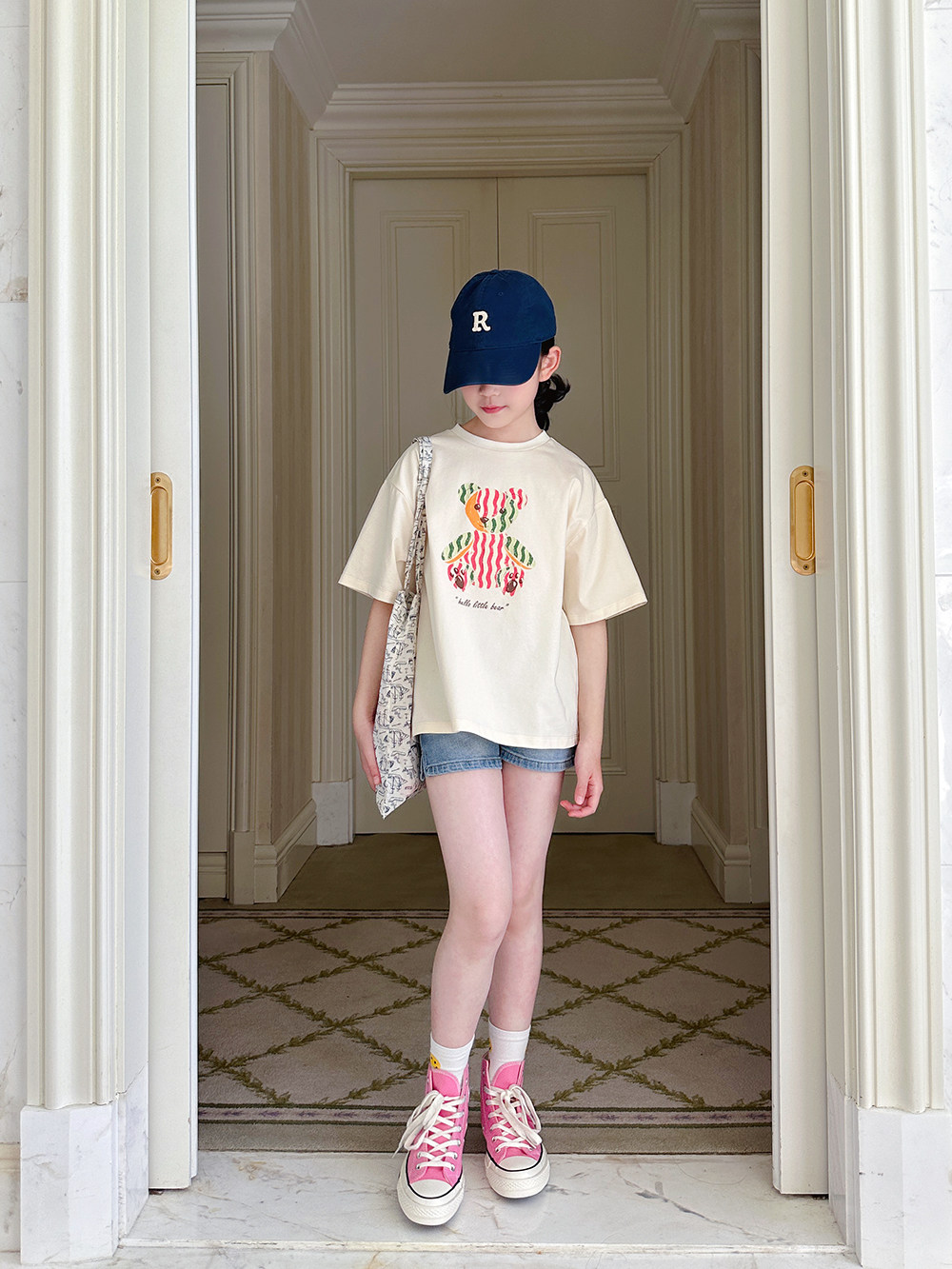 gugumini童装夏季透气速干柔软索罗娜中性款宽松小熊短袖T恤,童装/婴儿装/亲子装,T恤,淘宝优惠券,粉丝福利购,淘宝优惠卷