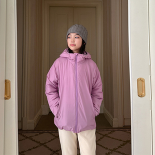 冬季男女童小学初中生夹层可套校服防水超柔软云朵面包棉衣外套