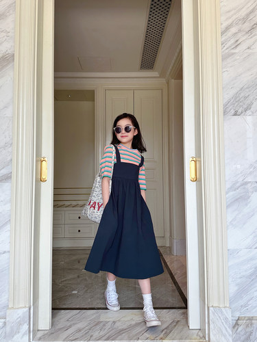 gugumini女童背带裙夏季裙子