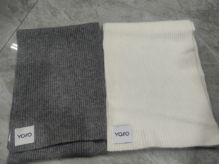 2025年秋冬季 出口俄罗斯原单YOLLO全羊毛针织围巾坑条男女围巾