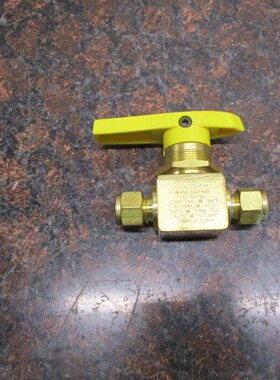 世伟洛克黄铜 40 系列球阀,6.0 Cv,3/8 英寸 OD 管,B-44S6