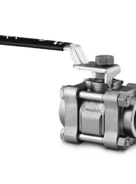SS-62TF4RT 不锈钢 3 件式 60 系列球阀，加强型 PTFE 阀座，1/4