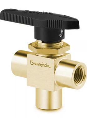 球阀 40 系列,世伟洛克/白色,3 路,3/8 FNPT NPT,B-44XF6