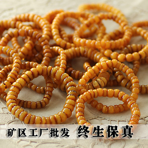 店主瘋啦!傲視全網冰點價天然琥珀車輪珠老蜜蠟手串手鏈時光之味