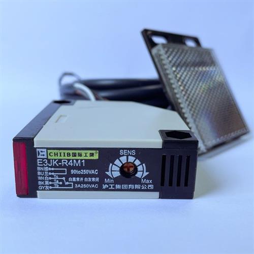 中国沪工光电开关 E3JK-R4M1 DC24V 4米带反射板 12VDC五线220VAC