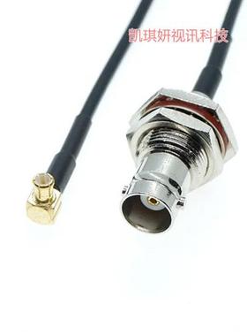BNC-KY母带螺母转MCX公弯黑色RG316射频线 GPS导航仪BNC转MCX跳线