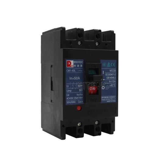 9年老店 常熟开关厂 CM1-63L 塑壳断路器3P 三相总闸空气开关MCCB