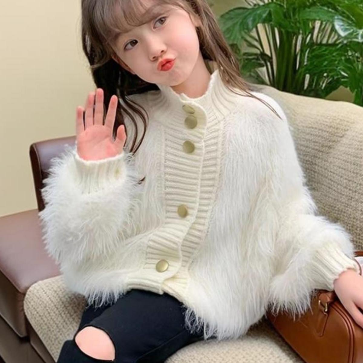 女童毛衣外套中大童装