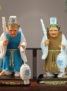 三伯公孝子爷神像树脂家用工艺品