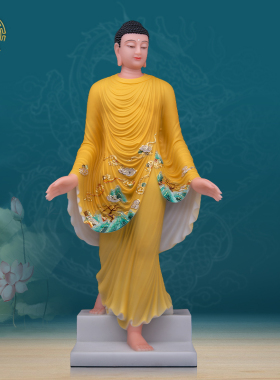 释迦摩尼佛像汉白玉中式家居摆件