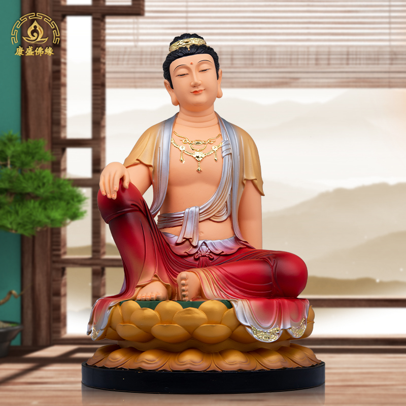 歪脖老母神像树脂彩绘新款圣母观音化身像家居佛堂供奉中式摆件