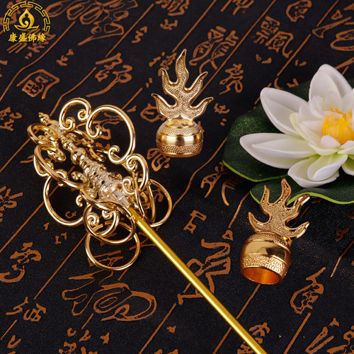 地藏王菩萨禅杖摆件