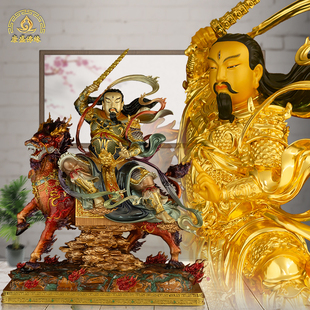 纯铜九天应元雷声普化天尊神像雷神普化真王像体雷祖铜像供奉摆件