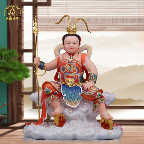 哪吒三太子佛像汉白玉家用供奉