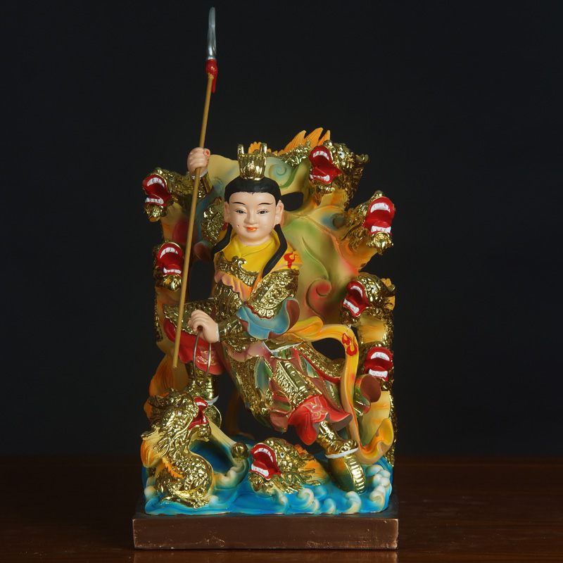 哪吒神像三太子中坛元帅脚踏风火双轮九龙太子佛像树脂开光摆件在类目 家居饰品, 摆件中 - 来自Buy2taobao.com提供专业的淘宝代购服务