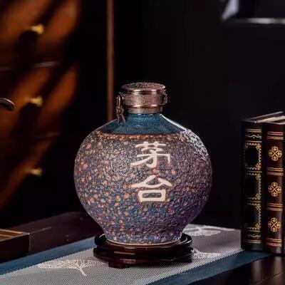 密封1斤泡泡釉陶瓷雕刻装酒瓶子
