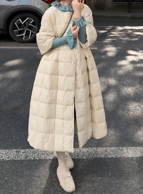 收腰显瘦长款保暖羽绒服外套
