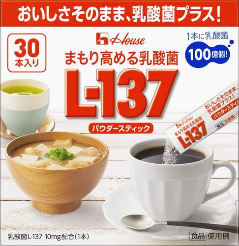 日本代购 House乳酸菌L-137益生菌 100亿个乳酸菌 30包 拼邮