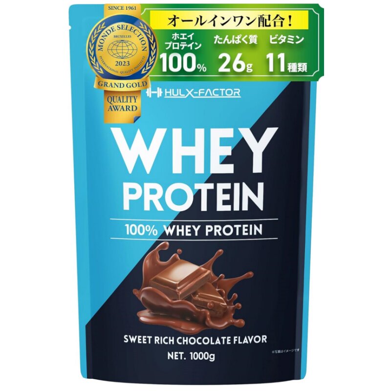 日本代购HULX-FACTOR乳清蛋白粉1kg/袋健身运动营养补剂速溶美味