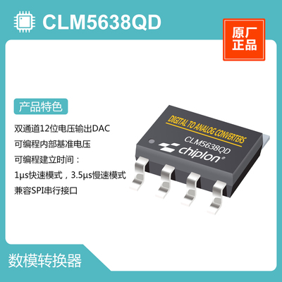 CLM5638QD DAC，启珑国产品牌，与TLV5638QD完全兼容