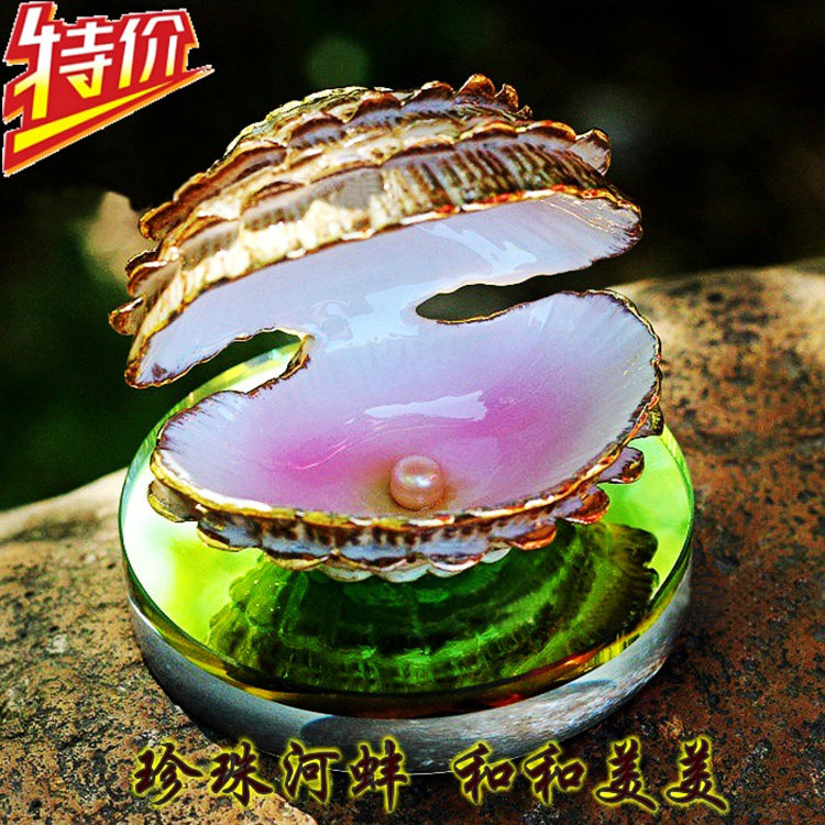 水晶陶瓷珍珠大气漂亮汽车摆件女