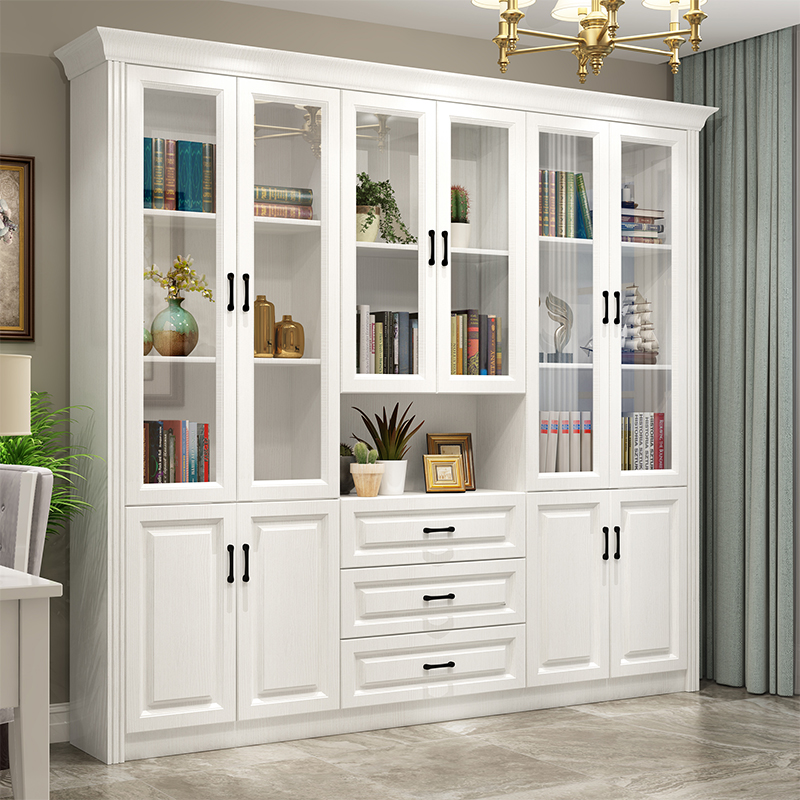 欧式简约现代置物架到顶整面墙