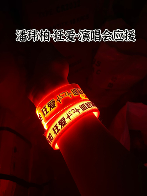潘玮柏狂爱演唱会应援发光手环可定制音乐节乐队气氛道具闪光手带