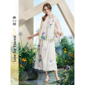 不参加满减 两三事梵高文艺六月花谱立体手钩花印花套装