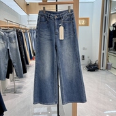 女宽松百搭阔腿长裤 高腰显瘦直筒牛仔裤 子2605 新款 欧货2026春季